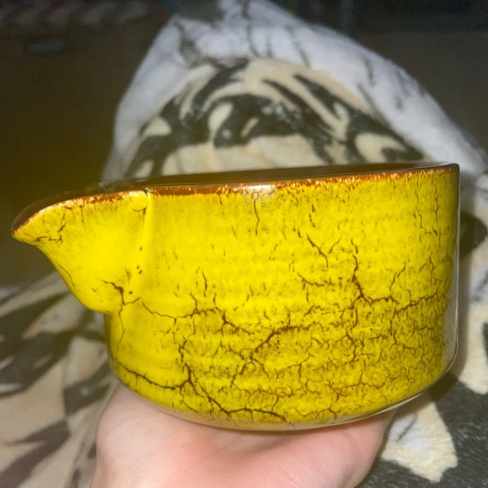 Yellow/green matcha bowl/chawan